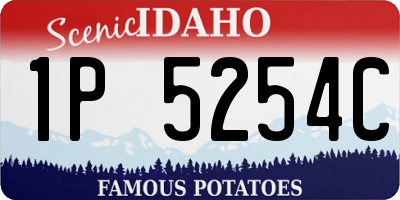 ID license plate 1P5254C