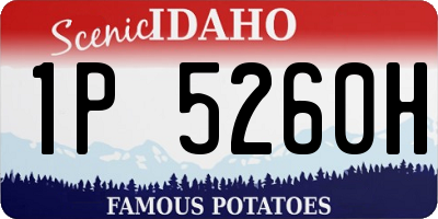 ID license plate 1P5260H
