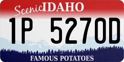 ID license plate 1P5270D