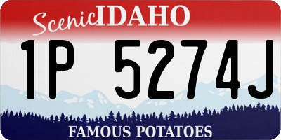 ID license plate 1P5274J