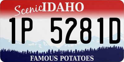ID license plate 1P5281D