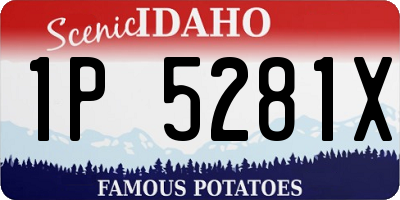 ID license plate 1P5281X