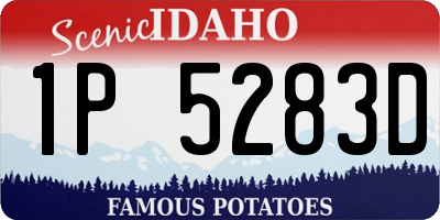 ID license plate 1P5283D