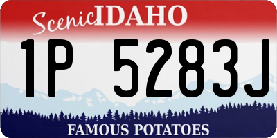 ID license plate 1P5283J
