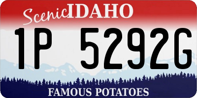 ID license plate 1P5292G