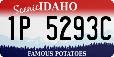 ID license plate 1P5293C