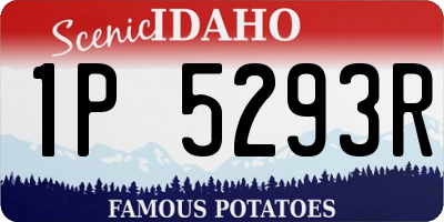 ID license plate 1P5293R