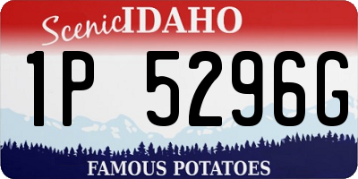 ID license plate 1P5296G