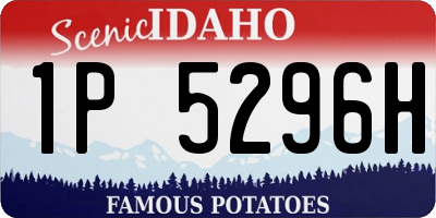 ID license plate 1P5296H