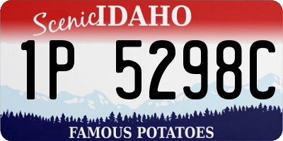 ID license plate 1P5298C