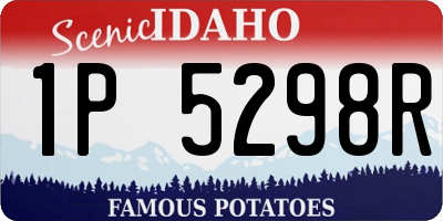 ID license plate 1P5298R
