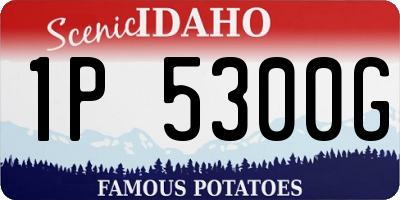ID license plate 1P5300G