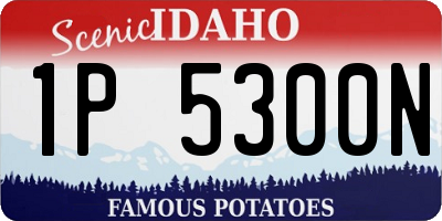 ID license plate 1P5300N