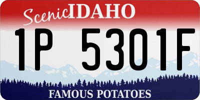 ID license plate 1P5301F