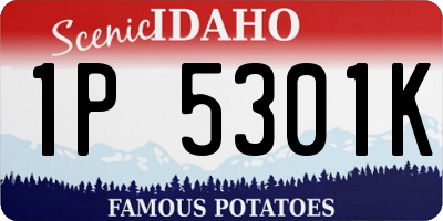 ID license plate 1P5301K