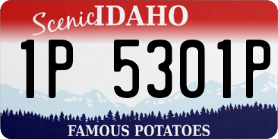 ID license plate 1P5301P