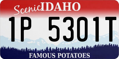 ID license plate 1P5301T