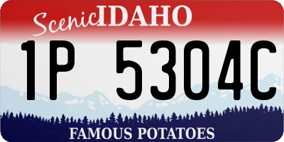 ID license plate 1P5304C