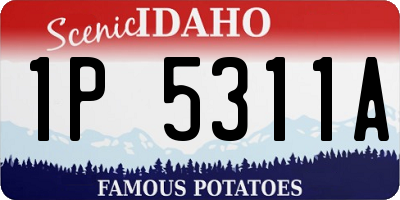 ID license plate 1P5311A