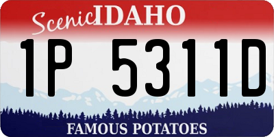 ID license plate 1P5311D