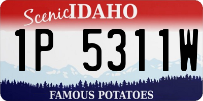 ID license plate 1P5311W