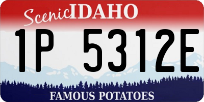ID license plate 1P5312E