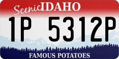 ID license plate 1P5312P