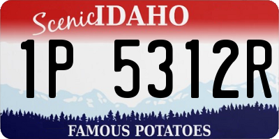 ID license plate 1P5312R