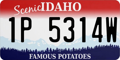 ID license plate 1P5314W