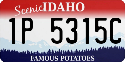 ID license plate 1P5315C