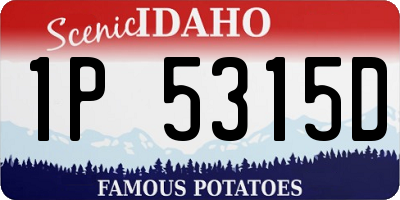 ID license plate 1P5315D