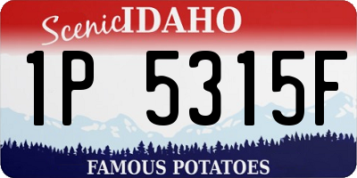 ID license plate 1P5315F