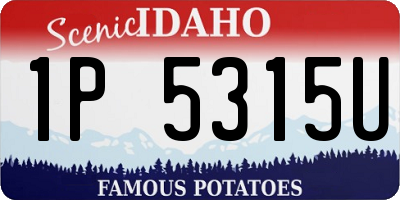 ID license plate 1P5315U