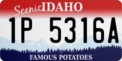 ID license plate 1P5316A