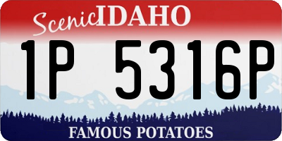 ID license plate 1P5316P