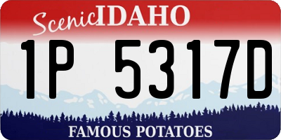ID license plate 1P5317D