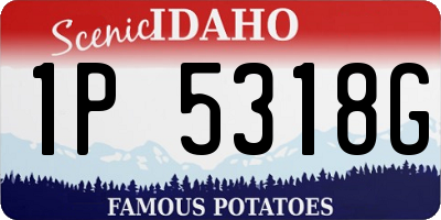 ID license plate 1P5318G