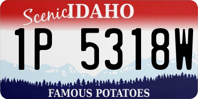 ID license plate 1P5318W