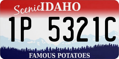 ID license plate 1P5321C