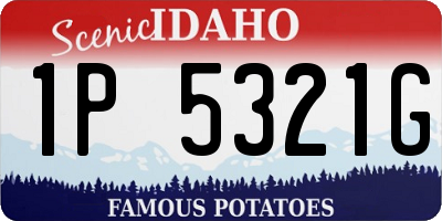 ID license plate 1P5321G