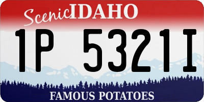 ID license plate 1P5321I