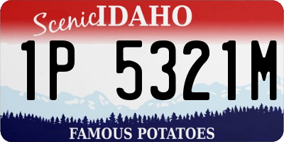 ID license plate 1P5321M