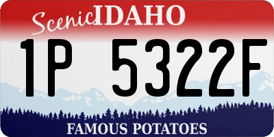 ID license plate 1P5322F