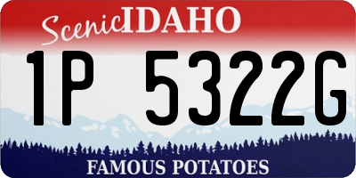 ID license plate 1P5322G