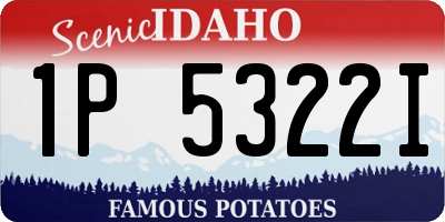 ID license plate 1P5322I