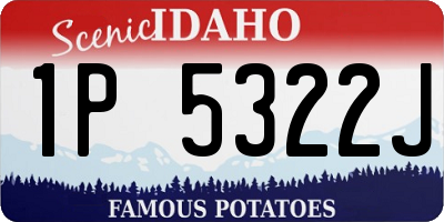 ID license plate 1P5322J