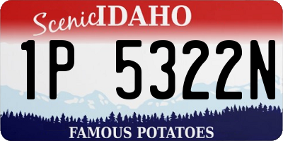 ID license plate 1P5322N