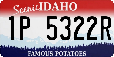 ID license plate 1P5322R