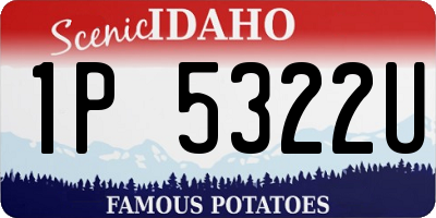 ID license plate 1P5322U