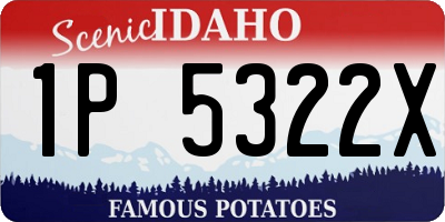 ID license plate 1P5322X